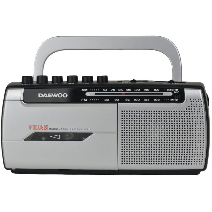 Daewoo Radio Cassette DW1107 Negra y Plateada Daewoo Radio Cassette DW1107 Negra y Plateada
